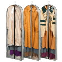 Belinlen 洋服カバー 不織布 150×60cm ロング サイズ 3枚組 10cmのマチ付き衣類カバー 不織布 ドレスカバー ほこりや虫を防ぐ 通気性の良...