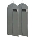 Kimmama 長い衣類用吊りカバー,ガウン用ドレスバッグ,衣服用保護カバー,PE素材,60x165cm,2枚セット