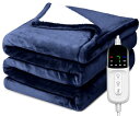 電気毛布 掛け敷き兼用 160×130cm【大きいサイズ&フランネル+起毛】電気ブランケット 電気ひざ掛け 3分速暖 恒温加熱 ダニ退治 7段階温度調整 6段階...