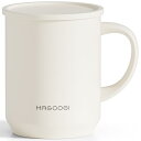 HAGOOGI 蓋付き マグカップ 保温 保冷 360ml 真空断熱 セラミックコーティング 二重構造 シンプル おしゃれ 家庭やオフィスに最適 ステンレスマグカップ コーヒーカップ ホワイト