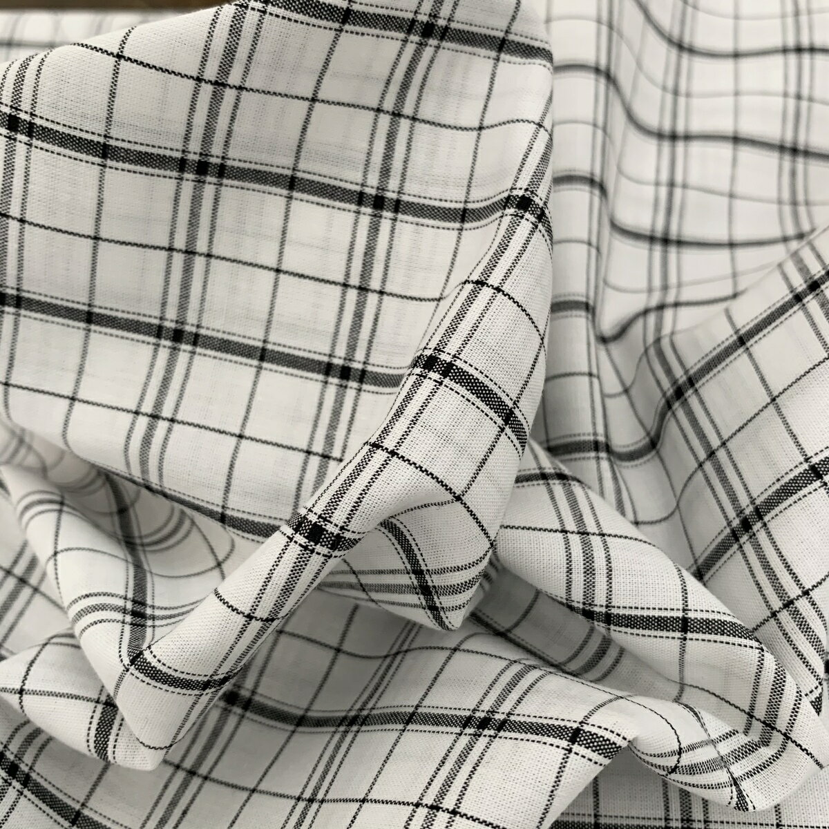 Monotone check シンプルチェック ポプリン生地 夏 チェック柄 生地