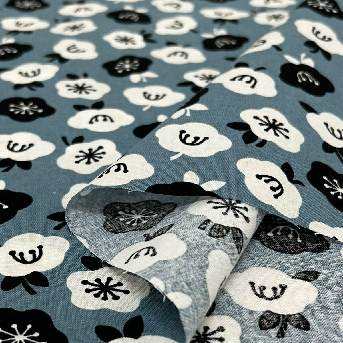 シーチング生地 プリント柄 コットン100％ 和柄 花柄 生地 布 日本製 花 椿 フラワ...