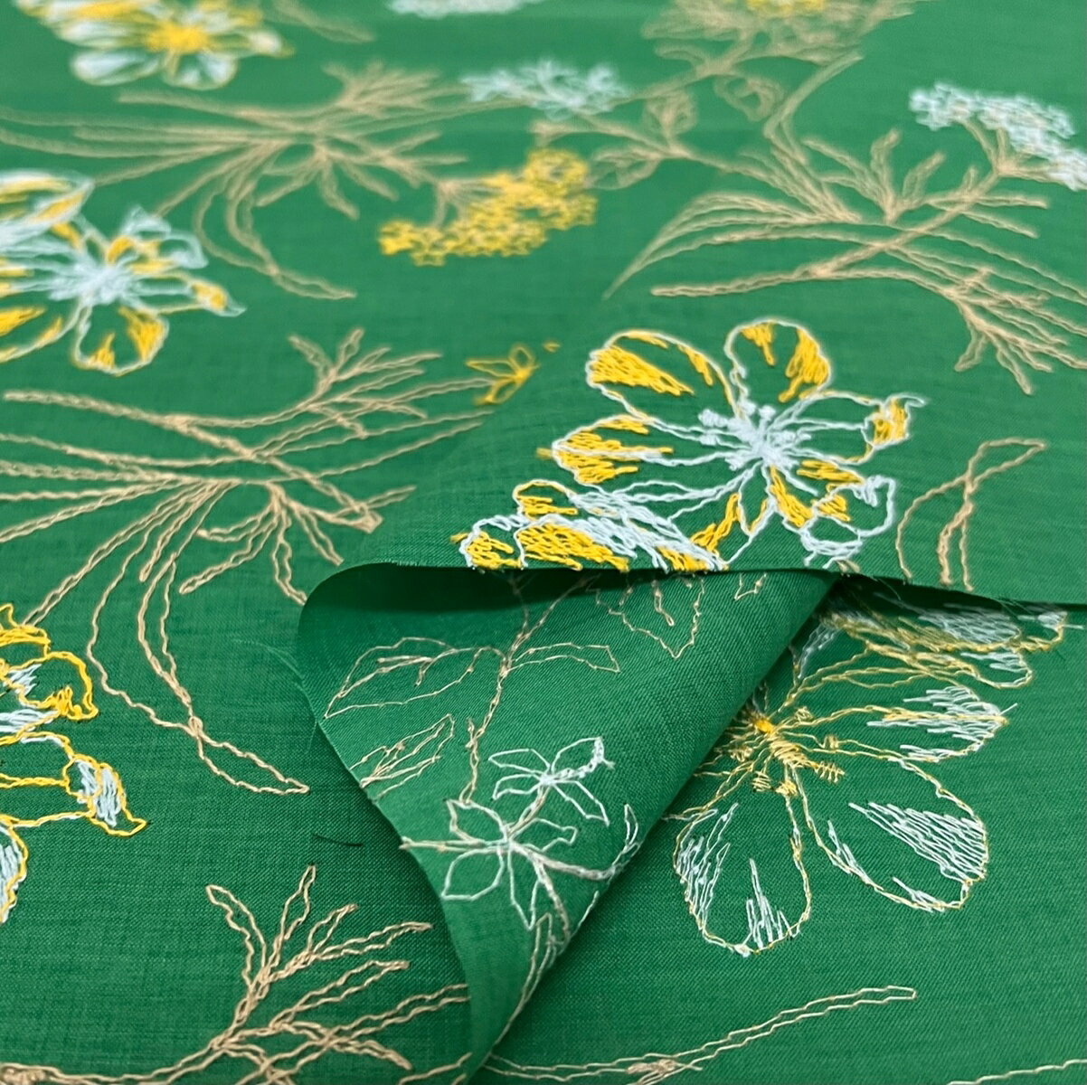 花 刺繍 ローン エンブロイダリー 10cmから