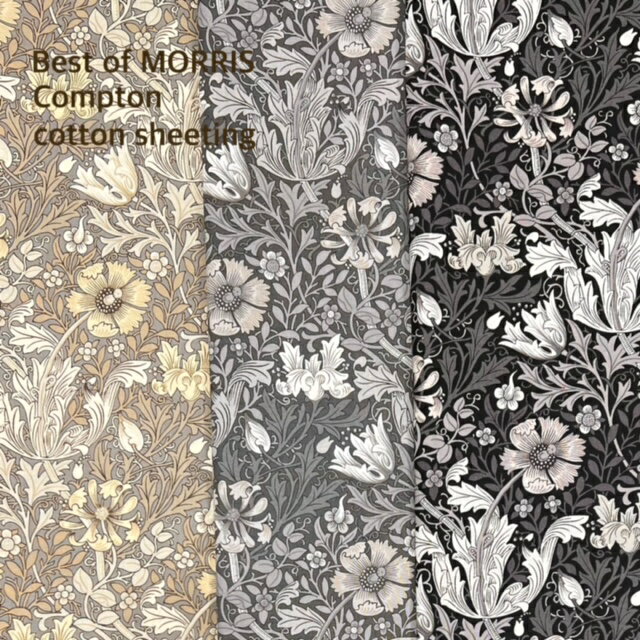 Best Of Morris ベストオブモリスCOMPTON ベストオブモリス コンプトン シーチング生地 moda fabrics EBONY SUITE