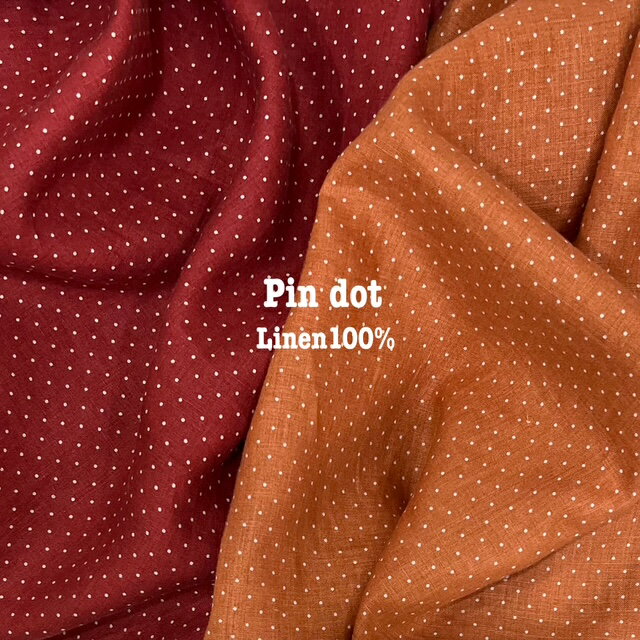 【期間限定P5倍実施中！】 【店長おすすめ】 リネン100％ ピンドット 薄手 くったり 落ち感