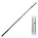 ガラス棒温度計 メタルケース -10℃〜+60℃ 約30cm サーモ220 送料無料