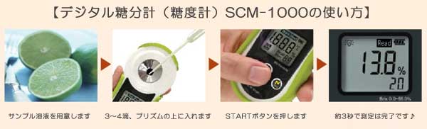 糖分計：デジタル糖度計（Brix0〜55％）SCM-1000【送料無料】