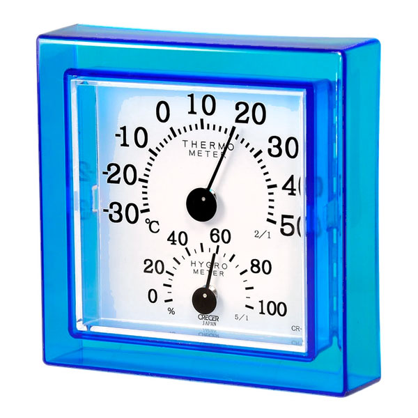 湿度計 温度計 シンプル 温度湿度計 温湿度計 おしゃれ クリア温・湿度計 壁掛 CR-12 送料無料