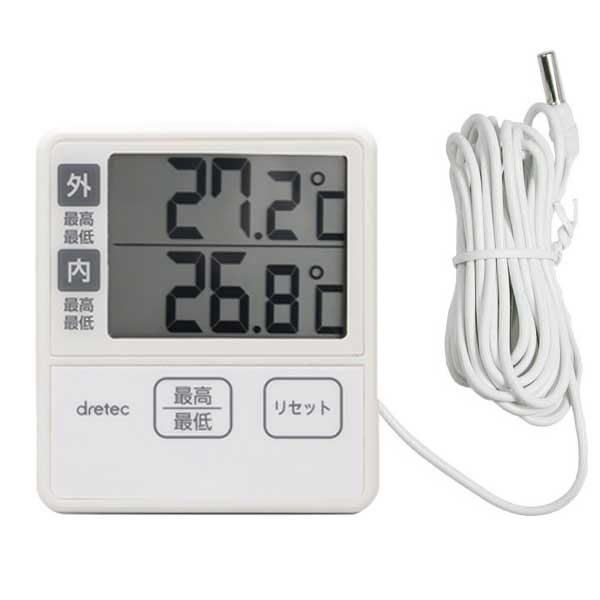 デジタル温度計 外部センサー温度計 O-285IV 送料無料