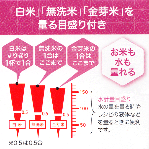 角型お米計量カップSJ2242【郵送可￥320】