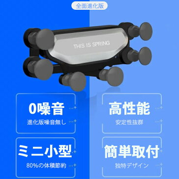 車載ホルダー スマホホルダー 車 クリップ式 軽量 携帯ホルダー 車 スマホスタンド エアコン 多機種対応 4〜6.5インチ対応