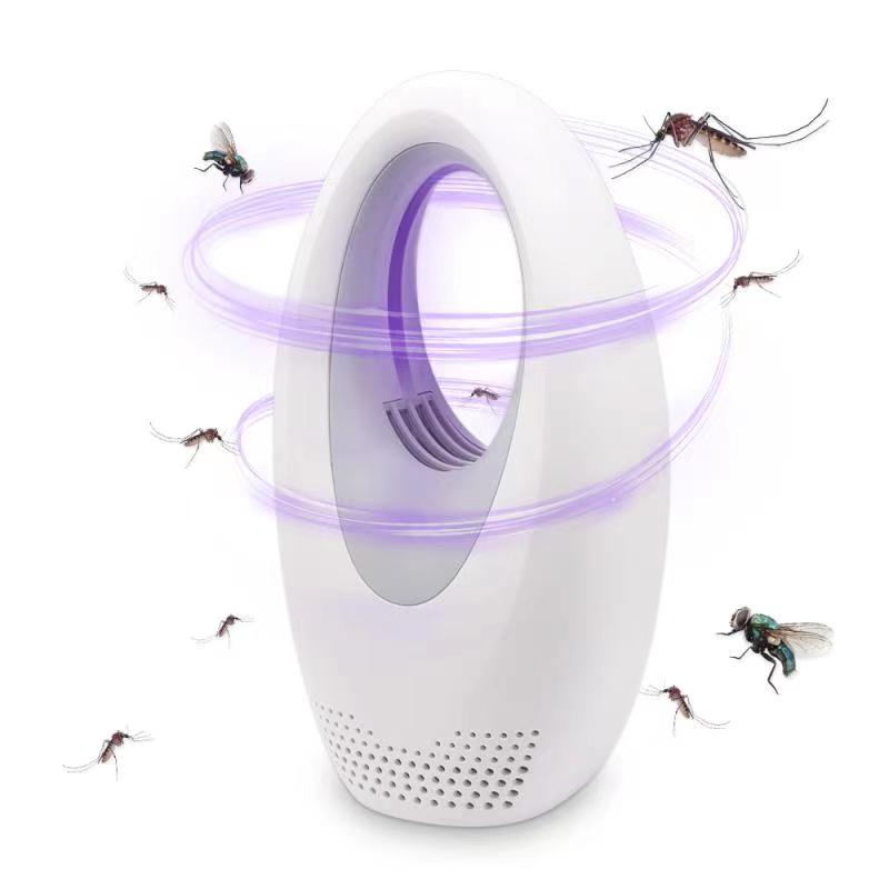 蚊ランプ UV光源誘導式 静音 強風吸引 USB型 家庭用蚊取り器 モスキートキラー 吸引式捕虫器 無放射線 人体無害 薬剤不要 省エネ オフィス アウトドア用(ホワイト)
