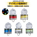 【3個入り&5種類カラー】ダイヤモンド型 集魚灯 高輝度 LED 電池付 水中ライト 夜釣り 海釣り イカ釣り 耐圧 集魚ランプ 太刀魚/イカ/アジ釣りなどに ...