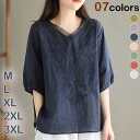 刺繍ブラウス トップス レディース 綿 コットン リネン レース 半袖 プルオーバー フラワー レース 花柄 フェミニン シャツ カジュアル カジュアル 大きいサイズ M L XL XXL 3XL 春夏 母の日 プレゼント 送料無料