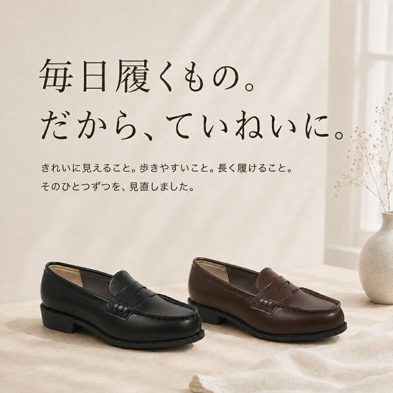 ローファー レディース 学生 即納 幅広 歩きやすい 疲れにくい かわいい 合皮 通学...