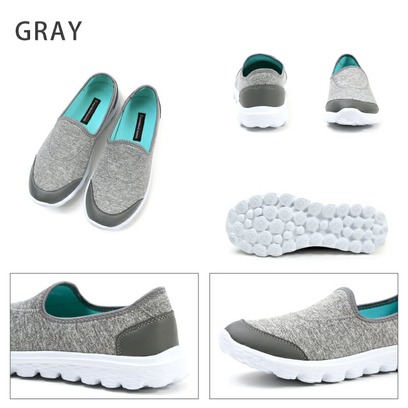 スリッポン スニーカー ジャージ 軽量 ストレ...の紹介画像3