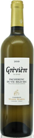 生産地 フランス 地域 南西部 クラス ACパシュラン　デュ　ヴィク　ビル　セック 葡萄品種 グロマンサン60％・プティクールビュ40％ 色 白 甘辛 辛口 アルコール度数 14 ボディー感 ライト☆☆☆★☆フル コメント トロピカルフルーツ、ドライフルーツやアーモンドを連想させる複雑でエレガントなアロマ。華やかかつパワフルで調和のとれた味わいに複雑でドライなフィニッシュ。パシュラン・デュ・ヴィク・ビル・セックの代表作。 畑に関する情報 オート＝ガロンヌ県マディラン村周辺の畑。標高150～200m。大西洋の影響を受けた温暖な気候。アロマと酸を保つために、より涼しい東向き斜面のブドウ使用。主に古い砂利粘土質土壌。 葡萄の栽培・収穫に関する情報 樹齢15～20年。ギュイヨ仕立て。植密度4,545本/ha。収量60hl/ha。10月中旬に手摘み収穫。 醸造・熟成に関する情報 除梗後、圧搾。50％はステンレスタンクにて、50％は225Lのフレンチオーク樽にて18℃で発酵。マロラクティック発酵なし。樽にて6カ月のシュールリー熟成。 受賞履歴 - ワイナリー情報 カーヴ　ド　クルゼイユ カーヴ・ド・クルゼイユは、マディランのほぼ中央に位置するクルゼイユ村で1950年に創業された共同組合で、伝統にプライドを持ち、テロワールを表現した個性的なワインを目指す130名の栽培者から成ります。658haもの畑を所有し、ACマディランとACパシュラン・デュ・ヴィク・ビルの35～40％を占める代表的な生産者のひとつです。その中でも、より優れたテロワールに恵まれ、よりモダンなビジョンを持った9名の栽培者が一緒に立ち上げたのが＜マリー・マリア＞というガストロノミックなマディランブランドです。 ※掲載画像と実物のデザイン・年号・度数等が異なる場合が御座います。MARIE MARIA　GREVIERE BLANCマリー　マリア　グレヴィエール　ブラン　白　750ml/12