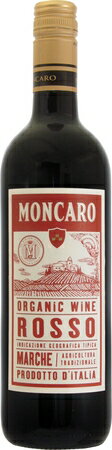 モンカロ　マルケ　ロッソ　オーガニック　（SC）　2021年　赤　750ml/12本MONCARO　MARCHE ROSSO ORGANIC　216e明るいルビーレッドの色合いにベリーやチェリーなどの香り。フルーティな口当たりで気軽に楽しめる赤。