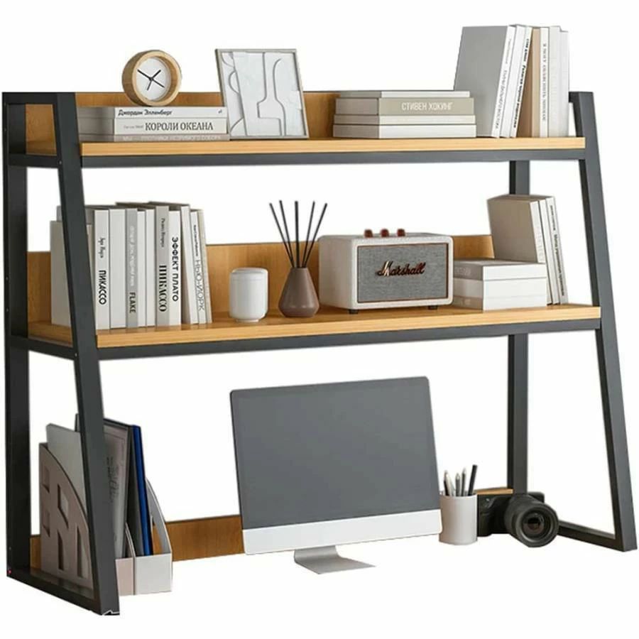 デスク 卓上収納デスク デスク上収納ラック おしゃれ 机上本棚 卓台 収納棚 多機能 オフィス収納 卓上..