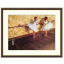 アート額絵 ドガ バーで練習する踊り子たち 受注生産 高精細巧芸画 手彩補色 名画 おしゃれ フレーム付き 海外美術館スタイル