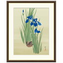 アート額絵 酒井抱一 燕子花に水鶏図 受注生産 高精細巧芸画 手彩補色 名画 おしゃれ フレーム付き 海外美術館スタイル