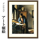 アート額絵 フェルメール 地理学者 受注生産 高精細巧芸画 手彩補色 名画 おしゃれ フレーム付き 海外美術館スタイル