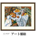アート額絵 セザンヌ 林檎とオレンジ 受注生産 高精細巧芸画 手彩補色 名画 おしゃれ フレーム付き 海外美術館スタイル