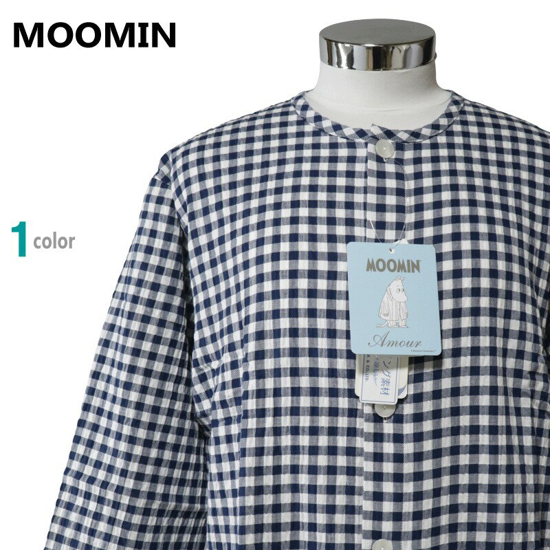 \SALE/パジャマ Mサイズ メンズ 7分袖8分丈ズボン MOOMIN ムーミン シャーリング 丸首 前開き ギフト対応 薄手 紳士 ナイトウエア