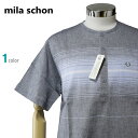 \SALE/パジャマ Mサイズ メンズ 半袖 8分丈ズボン mila schon ミラショーン 日本製 綿麻クレープ織 近江ちぢみ 丸首 半開 薄手 紳士 ナイ...