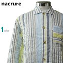 \SALE/パジャマ Mサイズ メンズ 春夏 紳士 長袖 長ズボン nacrure シャーリング2重ガーゼ 着心地 テーラー襟 前あき 紳士 ナイトウエア