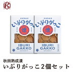 【送料無料 メール便】秋田熟成漬 いぶりがっこ2個セット 秋田県産 いぶりがっこ 燻製 麦酒漬け製法 沢庵漬け パリパリ食感 GI登録商品【 ツバサ 】代引・日時指定不可