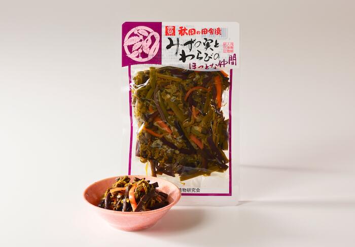 浅舞婦人漬物研究会 みずの実とワラビのほっとな仲間 メール便でお届けします