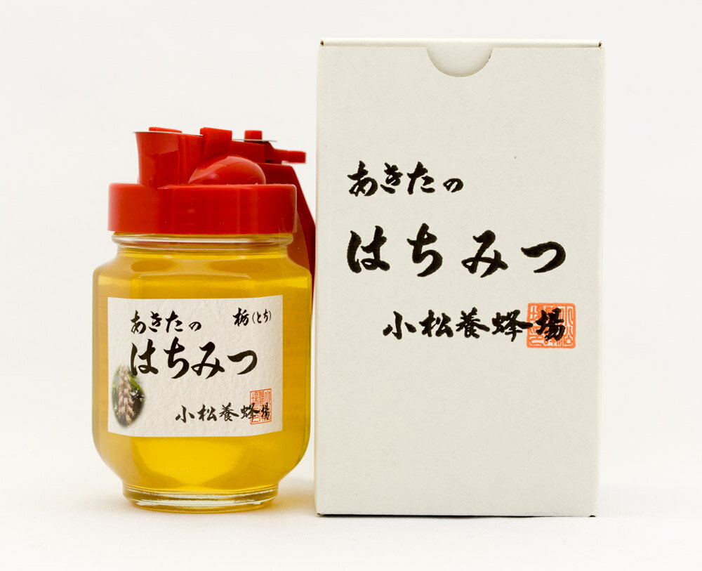 自然豊かな秋田から、ミツバチ達が一生懸命集めてくれた秋田県産100％の蜂蜜です。 鉄分とミネラルが豊富に含まれており、生活習慣の改善を検討されている方におすすめです。 使いやすいピッチャータイプです。 ※一歳児未満の乳幼児にははちみつを与えないでください。 ■社名：小松養蜂場 ■容量：250g ■原材料：はちみつ（栃蜜） ■発送方法：通常