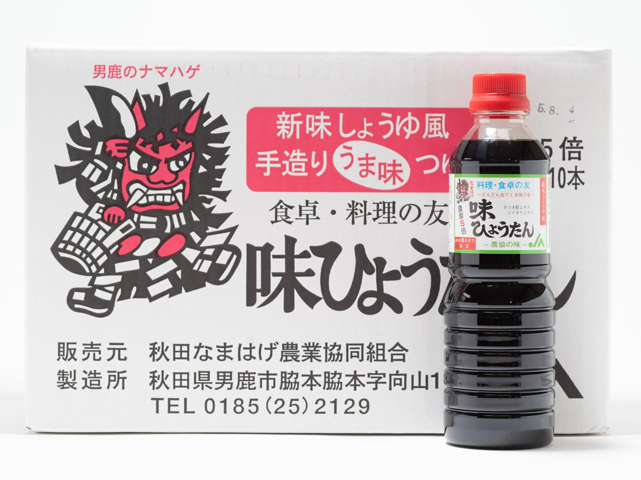 秋田なまはげ農協 つゆ（希釈用）味ひょうたん 500ml×10本 箱入り