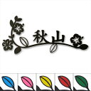 表札 アイアン 送料無料 かわいい お洒落 ギフト 贈り物 新築祝い 南国 お花 柄 鉄製 サインプレート ハイビスカス Type1 マグネット取付タイプ
