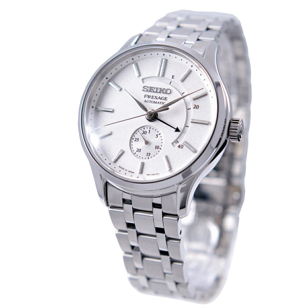 セイコー SEIKO 腕時計 プレザージュ 海外モデル 自動巻き(手巻付き) パワーリザーブ ホワイト 日本製 SSA395J1 メンズ [逆輸入品]