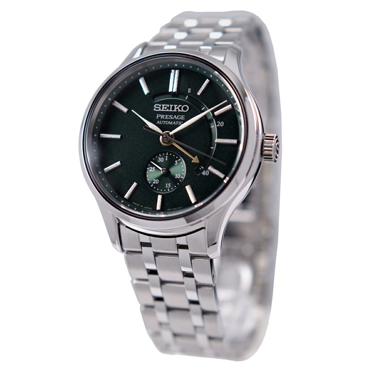 セイコー SEIKO 腕時計 プレザージュ 自動巻き(手巻付き) パワーリザーブ グリーン 日本製 海外モデル SSA397J1 メンズ [逆輸入品]