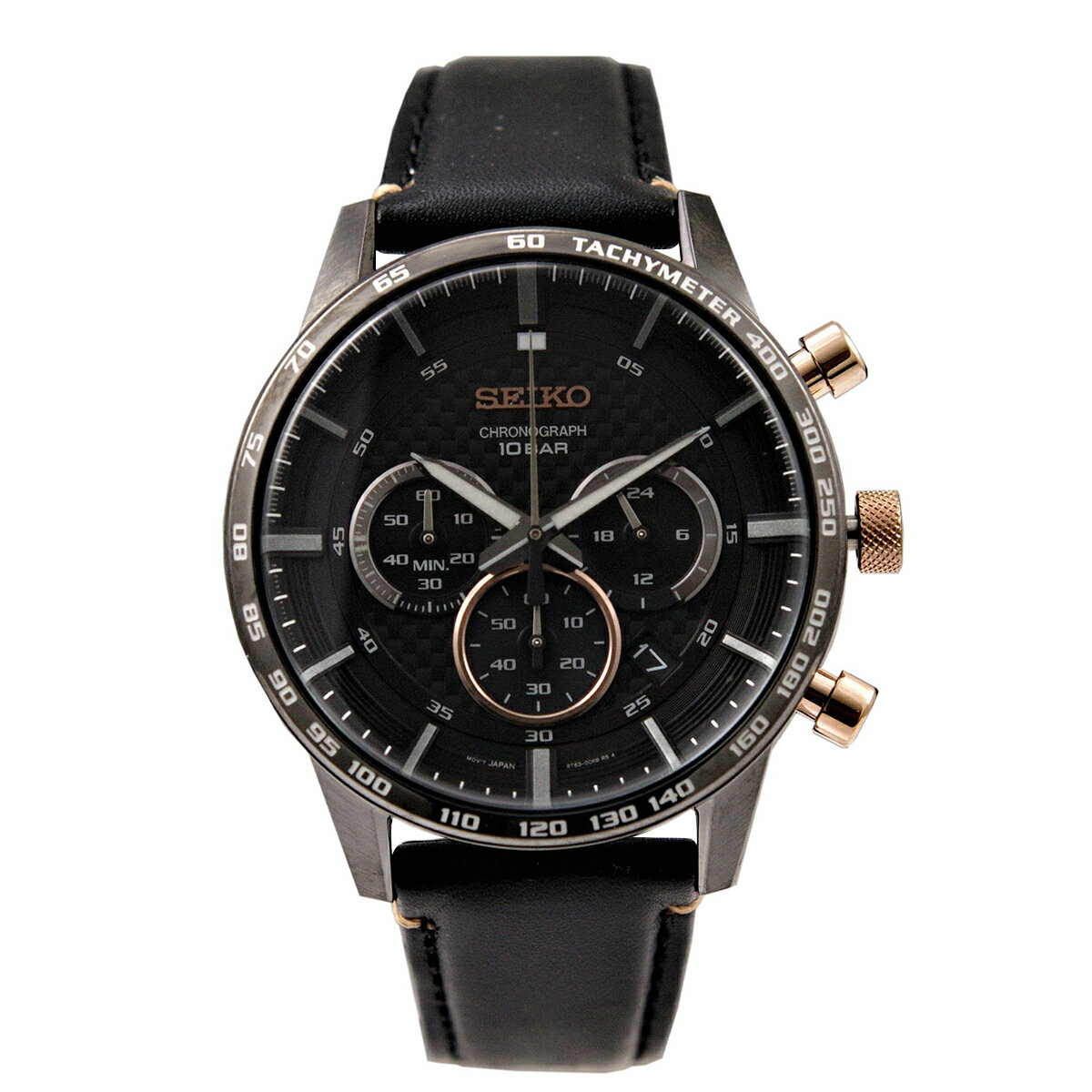 セイコー SEIKO 腕時計 クオーツ クロノグラフ 100M防水 ブラック文字盤 海外モデル SSB361P1 メンズ [逆輸入品]