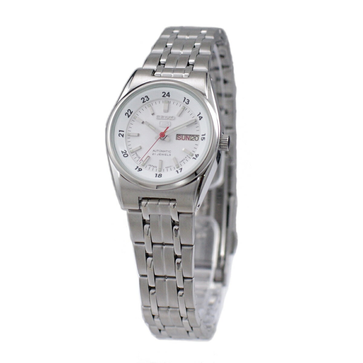 セイコー SEIKO 5 腕時計 日本製 海外モデル 自動巻き(手巻付き) ホワイト SYMB93J1 レディース [逆輸入品]