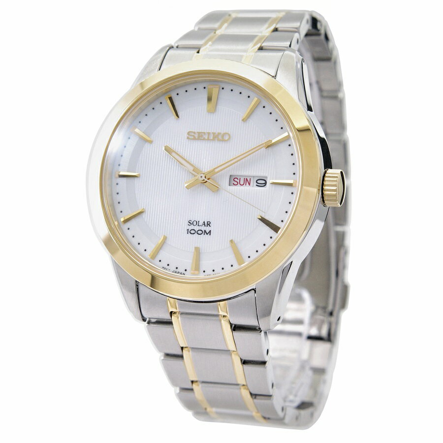 セイコー SEIKO 腕時計 ソーラー ハードレックス ホワイト文字盤 海外モデル SNE364P1 メンズ [逆輸入品]