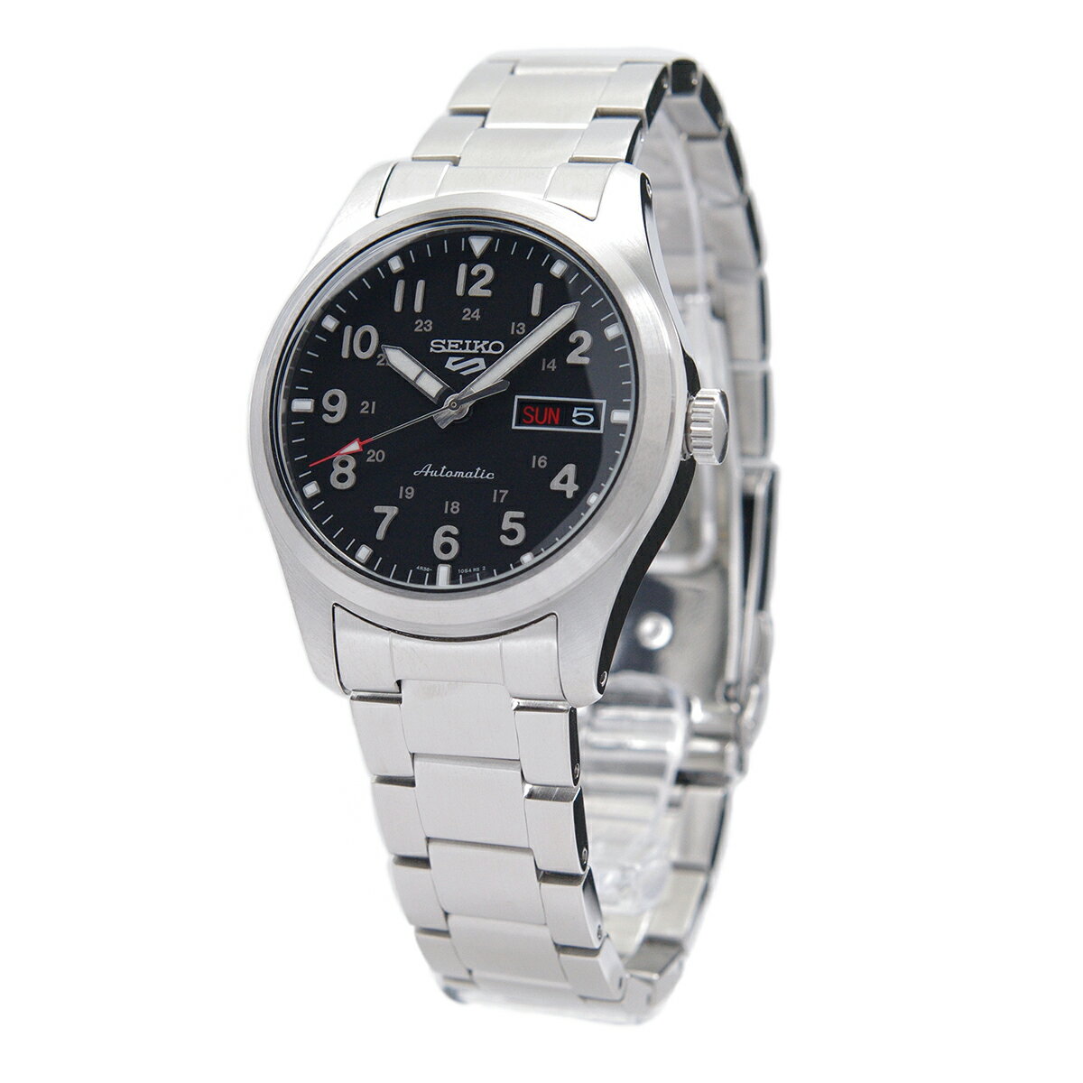 セイコー SEIKO 腕時計 5 SPORTS 海外モデル 自動巻き(手巻付き) "MILITARY" ブラック SRPG27K1 メンズ 