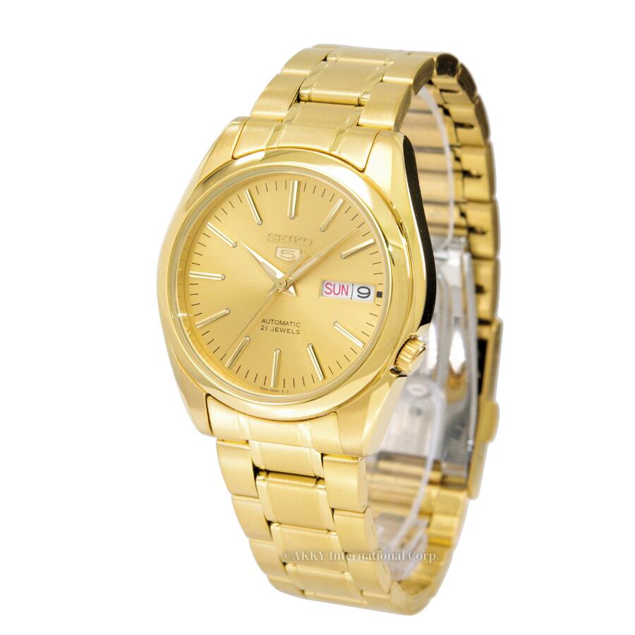 【12/1限定★抽選で最大100%Pバック(要エントリー/24時間限定)】セイコー SEIKO 5 腕時計 海外モデル 自動巻き カレンダー ゴールド SNKL48K1 メンズ [逆輸入品]