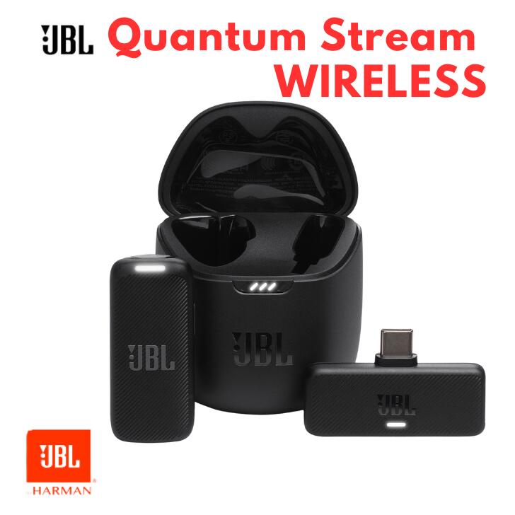 【5/15限定★抽選で最大100%Pバック 要エントリー】JBL QUANTUM STREAM WIRELESS クオンタムストリーム ワイヤレス ワイヤレスコンデンサーマイク 無指向性 USB-C iPhone15対応 ゲーミングマイク ゲーム ライブ配信 WEB会議 防水 IPX4対応 アプリ対応