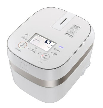 東芝 TOSHIBA 海外向け 炊飯器 【220V】50Hz ツーリストモデル IH 日本製 5.5合炊き 1.0L 備長炭かまど本羽窯 RC-DZ10J-W