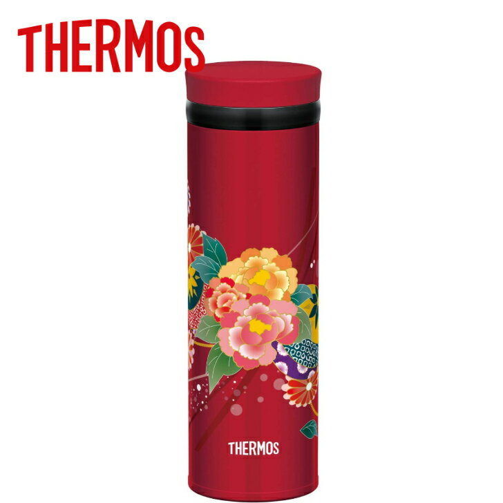 THERMOS 真空断熱ケータイマグ 500ml 牡丹 和柄 保温・保冷両用 超軽量コンパクト 丸ごと水洗いOK 日本製 JNY-502 BTN