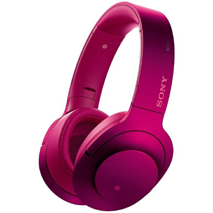 【SONY】 MDR-100ABN PM ボルドーピンク ワイヤレスノイズキャンセリングヘッドホン h.ear on Wireless NC Bluetooth ハイレゾ対応 マイク付き ソニー メーカー1年間保証 【海外仕様】