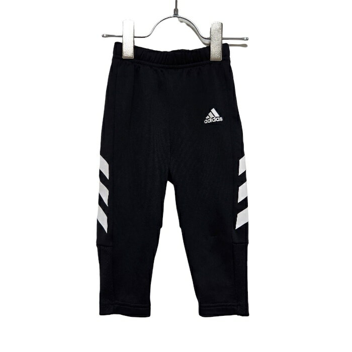 Rakuten - 古着　アディダス　adidas　ベビー　キッズ　トラックパンツ　ジャージ 　ズボン　80　85　1歳　1歳半　2歳　黒　ブラック　子供服　保育園　通園　公園　外遊び　動きやすい　韓国　中古　ヴィンテージ　ユーズド　パフォーマンスロゴ　スリーストライプ