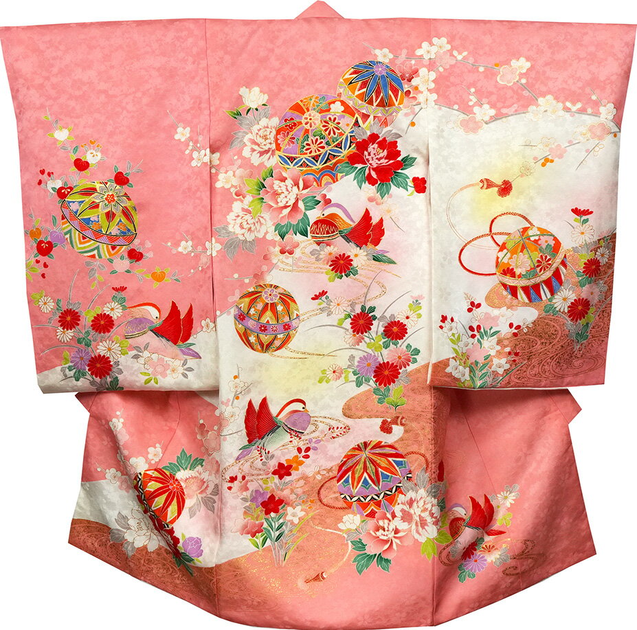 お宮参り 女の子 着物 女児祝着 正絹 のしめ 初着 産着 新品j1015のサムネイル