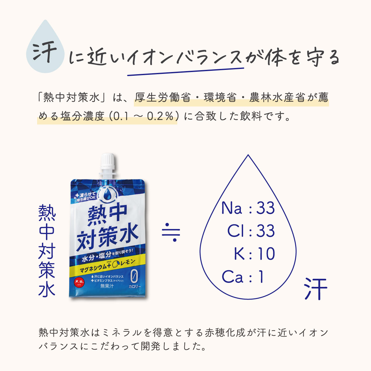 熱中対策水 ソフトパウチ レモン味 300g ...の紹介画像2