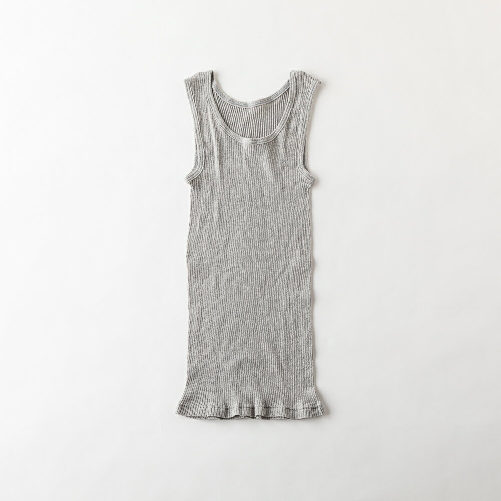 AKOMEYA TOKYO/ オーガニックコットンリブ　タンクトップ　グレー